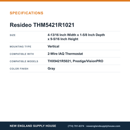 Resideo - Honeywell Home THM5421R1021 Thermostat Equipment Interface Module specifications — New England Supply House [NESH-SPECTABLE-V1]