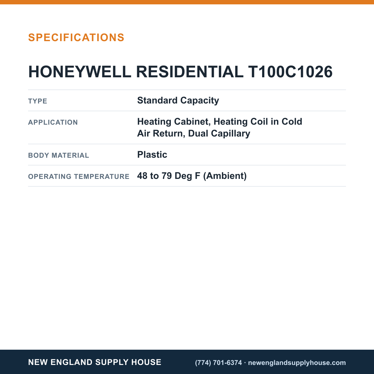 Resideo - Honeywell Home T100C1026 Thermostatic Radiator Actuator specifications — New England Supply House [NESH-SPECTABLE-V1]