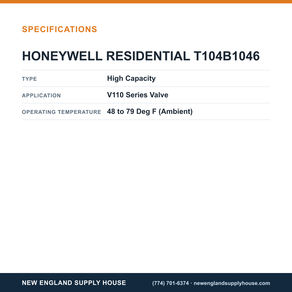 Resideo - Honeywell Home T104B1046 Thermostatic Radiator Valve Actuator specifications — New England Supply House [NESH-SPECTABLE-V1]