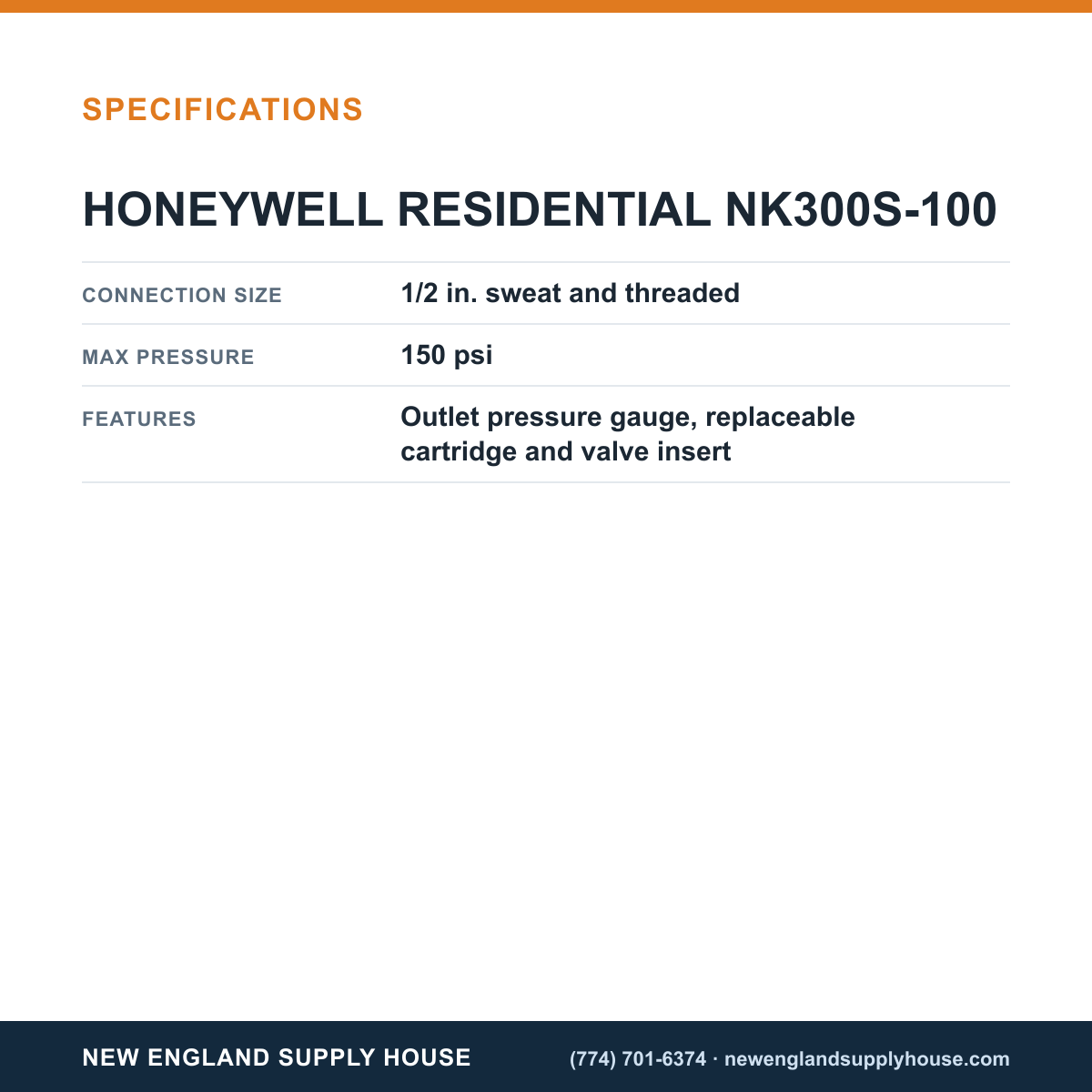 Resideo - Honeywell Home NK300S-100 Boiler Feed Combination Valve specifications — New England Supply House [NESH-SPECTABLE-V1]