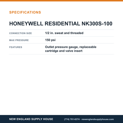 Resideo - Honeywell Home NK300S-100 Boiler Feed Combination Valve specifications — New England Supply House [NESH-SPECTABLE-V1]