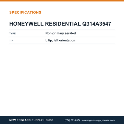 Resideo - Honeywell Home Q314A3547 Aerated Pilot Assembly specifications — New England Supply House [NESH-SPECTABLE-V1]