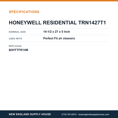 Resideo - Honeywell Home TRN1427T1 Replacement Filter specifications — New England Supply House [NESH-SPECTABLE-V1]