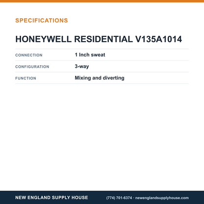 Resideo - Honeywell Home V135A1014 3-Way Mixing Valve specifications — New England Supply House [NESH-SPECTABLE-V1]