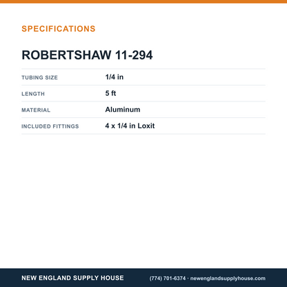 Robertshaw 11-294 Aluminum Tubing Kit specifications — New England Supply House [NESH-SPECTABLE-V1]