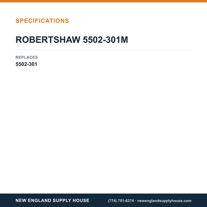 Robertshaw 5502-301M Switch specifications — New England Supply House [NESH-SPECTABLE-V1]