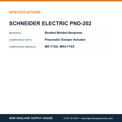 Schneider Electric PND-202 Pneumatic Damper Actuator Diaphragm specifications — New England Supply House [NESH-SPECTABLE-V1]