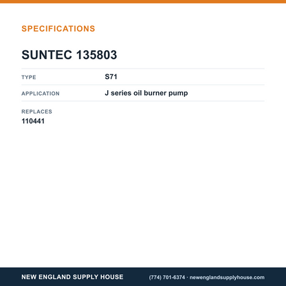 SunTec 135803 Gasket specifications — New England Supply House [NESH-SPECTABLE-V1]