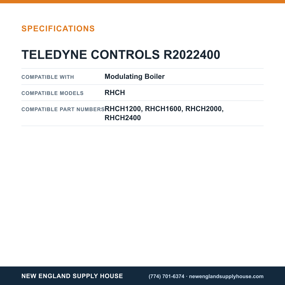 Teledyne Laars R2022400 Boiler Air Pressure Switch specifications — New England Supply House [NESH-SPECTABLE-V1]