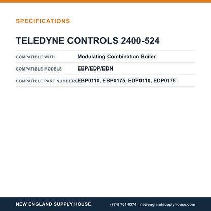 Teledyne Laars 2400-524 Boiler Combustion Air Blower specifications — New England Supply House [NESH-SPECTABLE-V1]