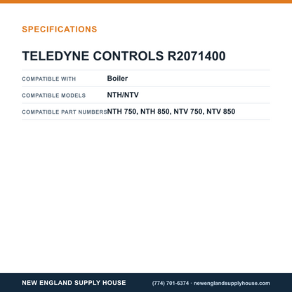 Teledyne Laars R2071400 Boiler Flame Sensor specifications — New England Supply House [NESH-SPECTABLE-V1]