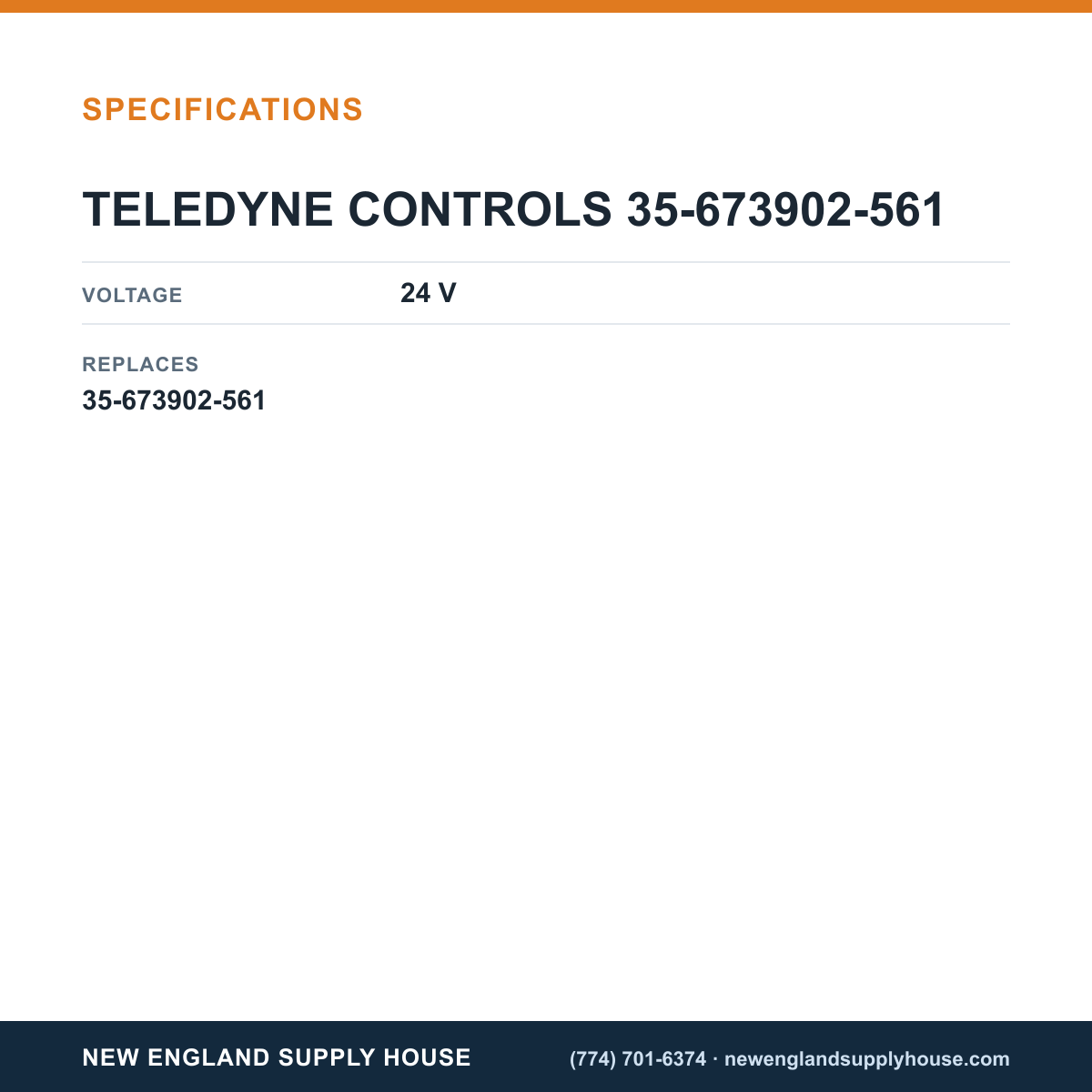 Teledyne Laars 35-675933-561 Ignition Control specifications — New England Supply House [NESH-SPECTABLE-V1]