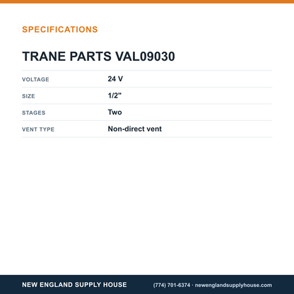 Trane Parts VAL09030 Gas Valve specifications — New England Supply House [NESH-SPECTABLE-V1]
