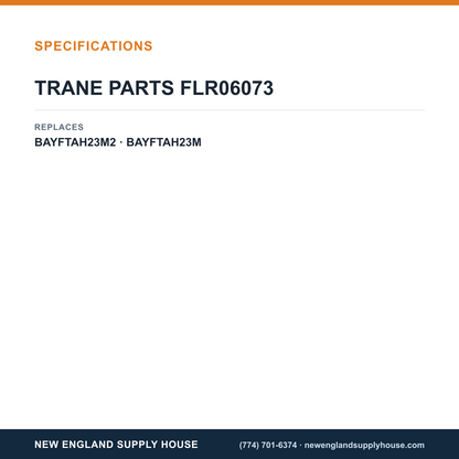 Trane Parts FLR06073 Air Filter specifications — New England Supply House [NESH-SPECTABLE-V1]