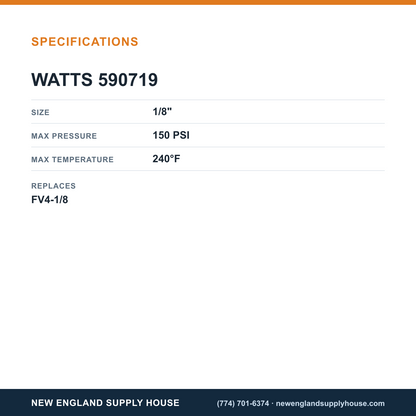 Watts 590719 Water Float Vent specifications — New England Supply House [NESH-SPECTABLE-V1]