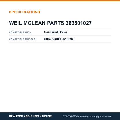 Weil Mclain 383501027 Gas Fired Boiler Blower Assembly Kit specifications — New England Supply House [NESH-SPECTABLE-V1]
