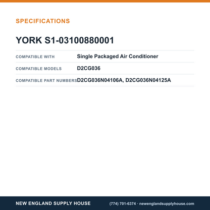 York Parts S1-03100880001 Air Conditioner Electronic Compressor Control Board specifications — New England Supply House [NESH-SPECTABLE-V1]