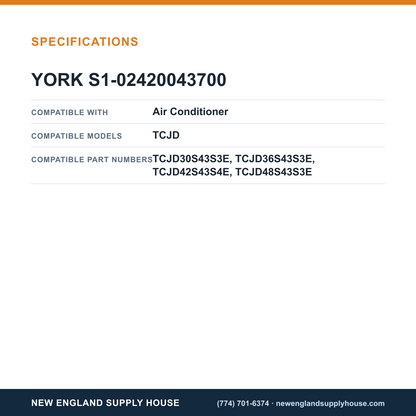 York Parts S1-02420043700 Air Conditioner Single Run Capacitor specifications — New England Supply House [NESH-SPECTABLE-V1]