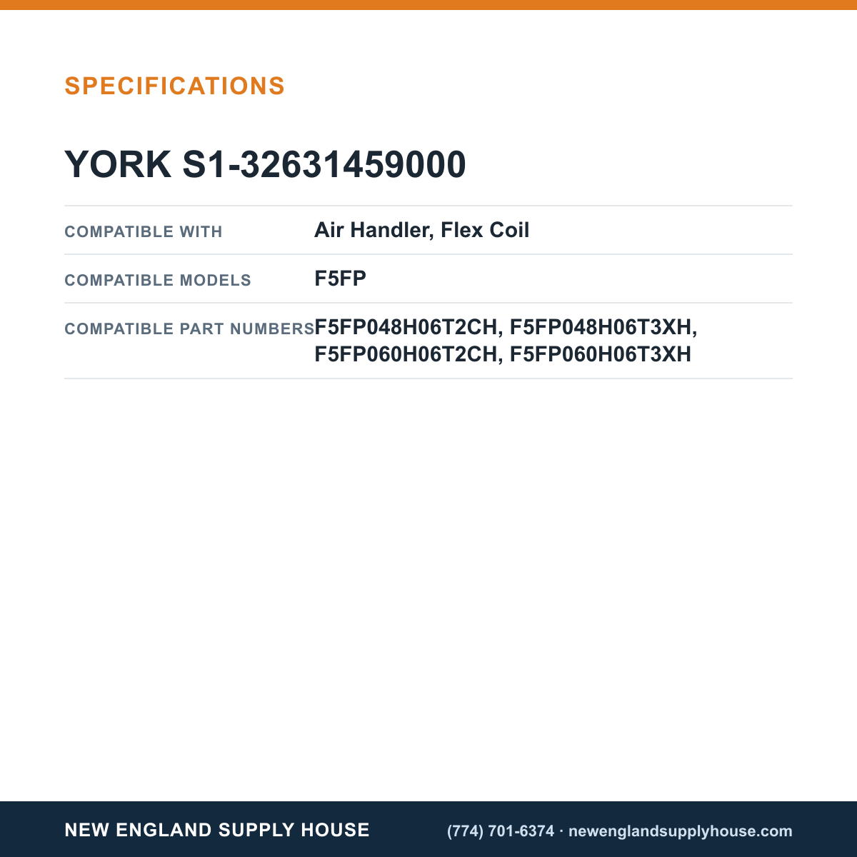 York Parts S1-32631459000 Air Handler Motor Mount Assembly specifications — New England Supply House [NESH-SPECTABLE-V1]