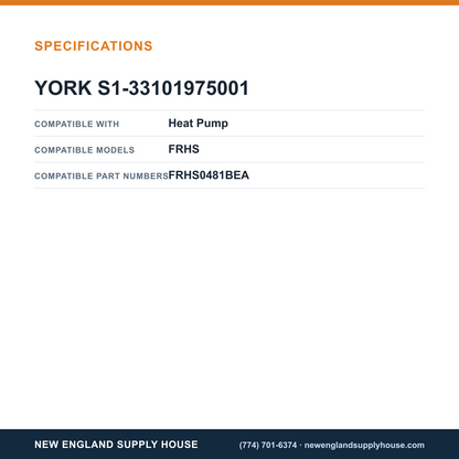 York Parts S1-33101975001 Heat Pump Defrost Control Board specifications — New England Supply House [NESH-SPECTABLE-V1]