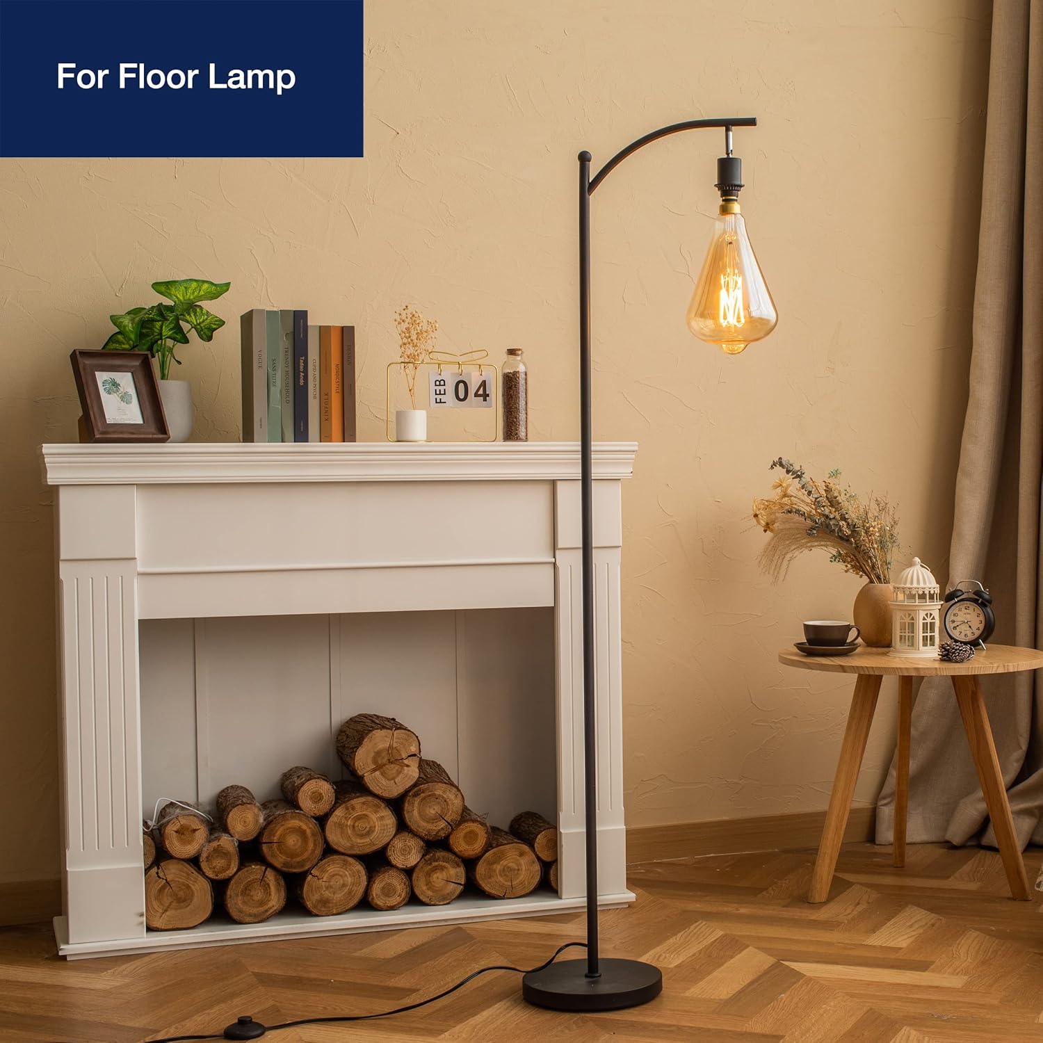 Vintage Oversized LED Edison Bulbs 60W Equivalent, Decorative Dimmable LED M-Type Filaments Bulbs with Amber Glass, 2000K Warm White, E26 Base, 7W, 600LM, ST164
