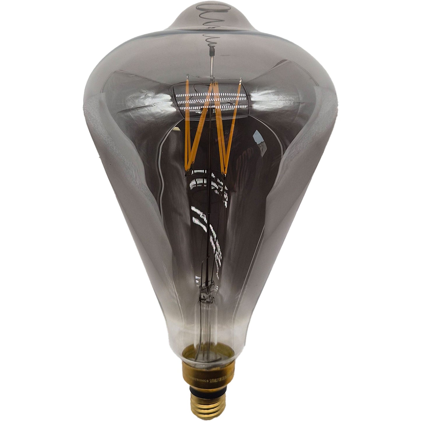 Vintage Oversized LED Edison Bulbs 40W Equivalent, Decorative Dimmable LED M-Type Filaments Bulbs with Smoke Glass, 2200K Warm White, E26 Base, 7W, 350LM, ST164