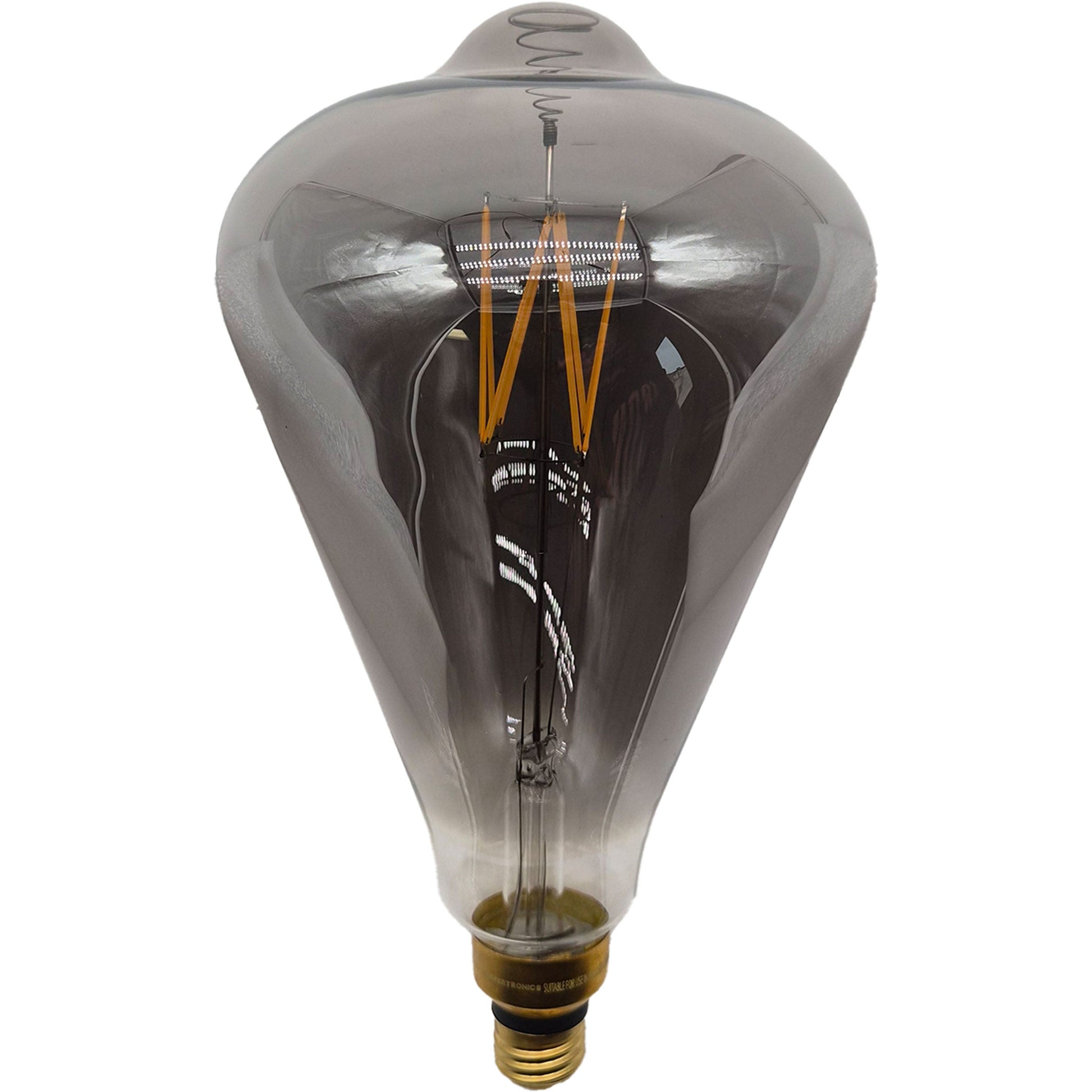 Vintage Oversized LED Edison Bulbs 40W Equivalent, Decorative Dimmable LED M-Type Filaments Bulbs with Smoke Glass, 2200K Warm White, E26 Base, 7W, 350LM, ST164