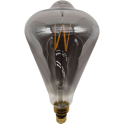 Vintage Oversized LED Edison Bulbs 40W Equivalent, Decorative Dimmable LED M-Type Filaments Bulbs with Smoke Glass, 2200K Warm White, E26 Base, 7W, 350LM, ST164