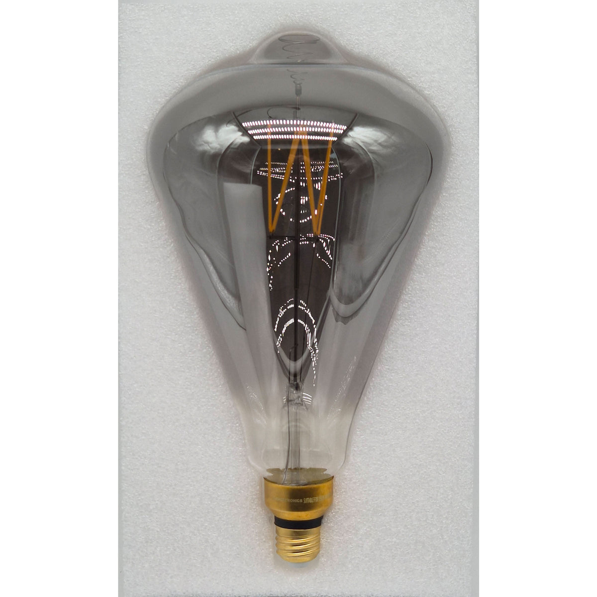 Vintage Oversized LED Edison Bulbs 40W Equivalent, Decorative Dimmable LED M-Type Filaments Bulbs with Smoke Glass, 2200K Warm White, E26 Base, 7W, 350LM, ST164