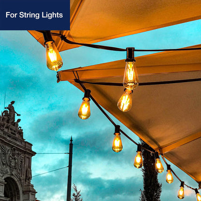 ST19 LED Edison Bulbs - 2200K Warm White, Amber Glass, 4W (40W Equivalent), Dimmable, CRI90+, 400LM, E26 Base, Energy-Efficient Vintage Light for Pendant Fixtures & Indoor Use - 4 Pack