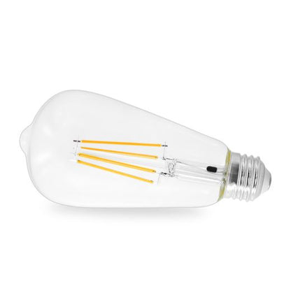 Dusk to Dawn Outdoor Sensor ST19 LED Light Bulb, 8W (100W Eqv.), 1400LM,Vintage Filament E26 Base, Auto On/Off Photocell Automatic for Energy-Efficient Outdoor Lighting, 5000K Soft White, 2Pack