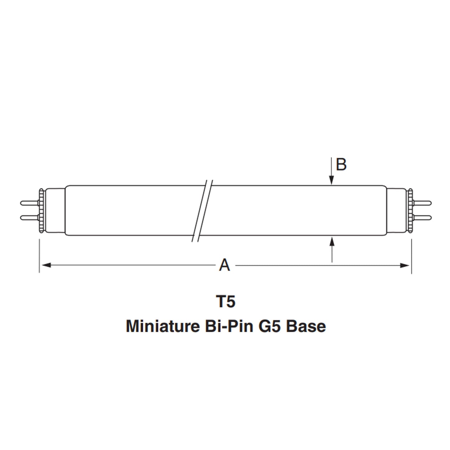 Ushio America G6T5 3000015 Low Pressure Mercury Arc UV Lamp, T5 6W, G5 Base, 210.5mm, 253.7nm UV-C