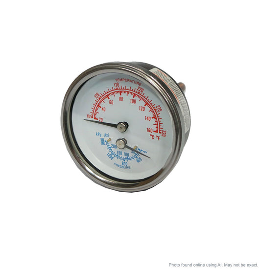 Teledyne Laars RA0079000 Hydronic Boiler Pressure Temperature Gauge